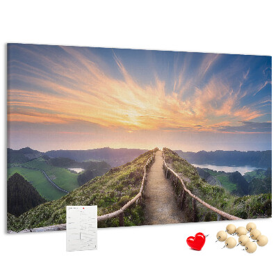 Cork display board Mountain landscape