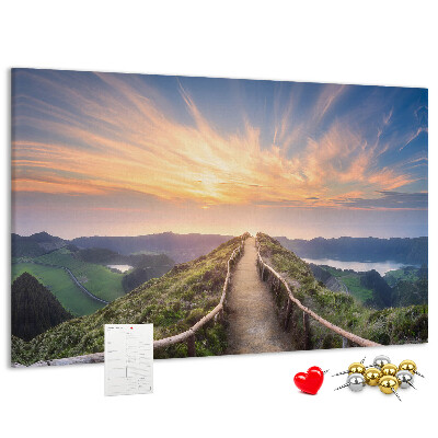 Cork display board Mountain landscape