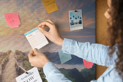Cork display board Mountain landscape