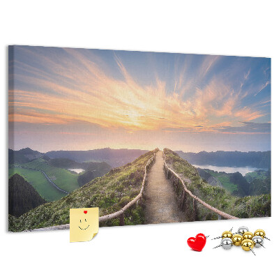 Cork display board Mountain landscape