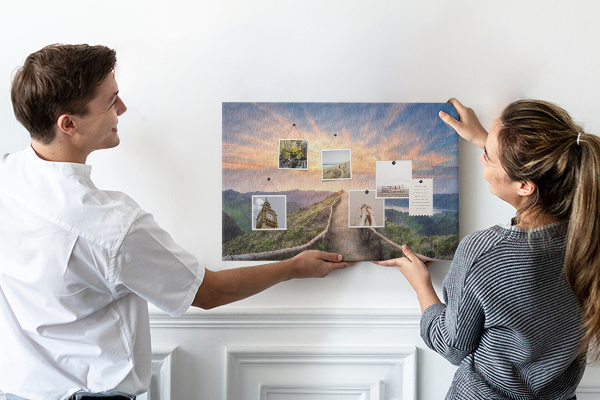 Cork display board Mountain landscape