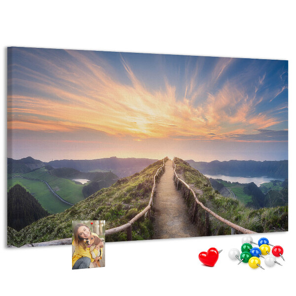 Cork display board Mountain landscape