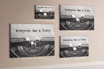 Cork memo board Everyone has a story
