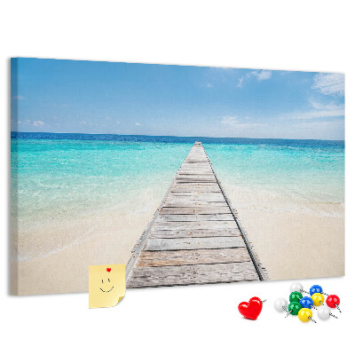 Cork board Tropical island