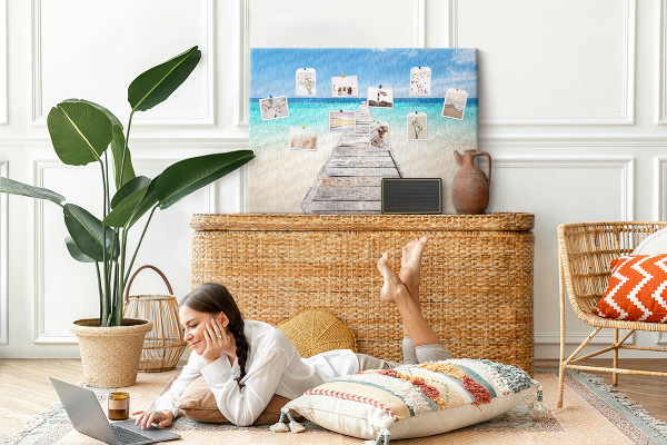 Cork board Tropical island