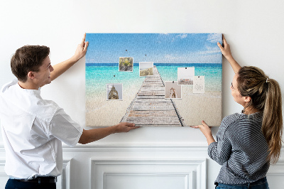 Cork board Tropical island