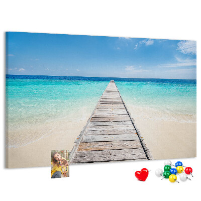 Cork board Tropical island
