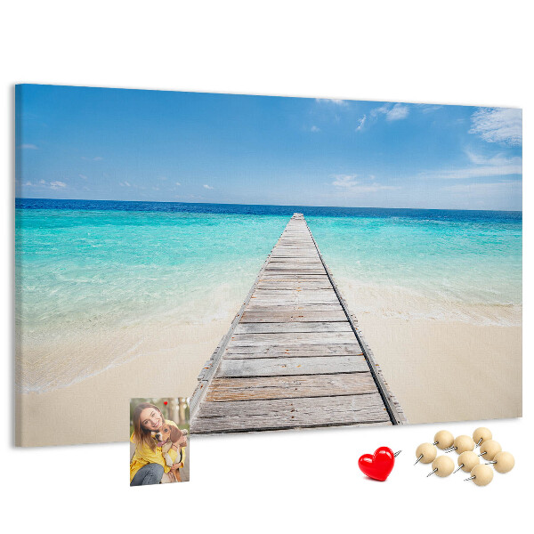 Cork board Tropical island