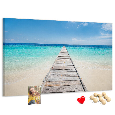 Cork board Tropical island