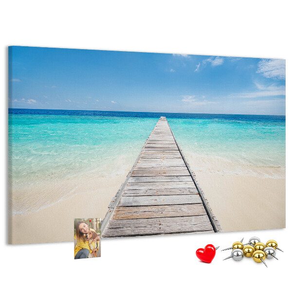 Cork board Tropical island