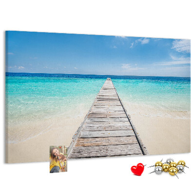 Cork board Tropical island