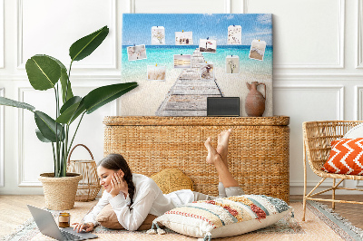 Cork board Tropical island