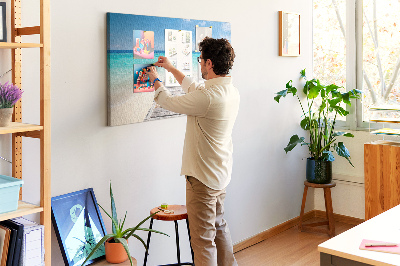 Cork board Tropical island