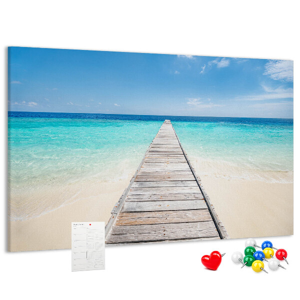 Cork board Tropical island
