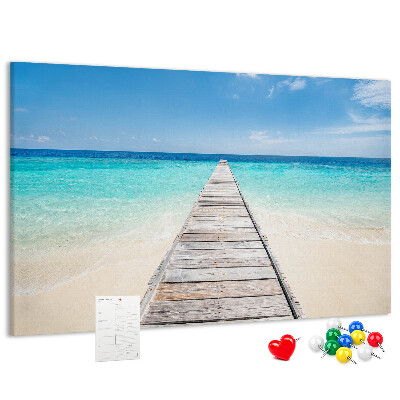 Cork board Tropical island