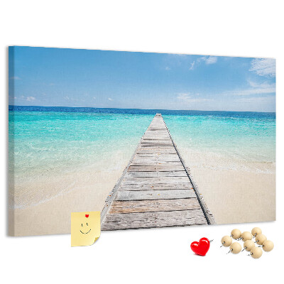 Cork board Tropical island