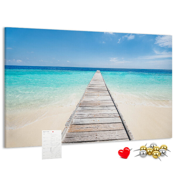 Cork board Tropical island