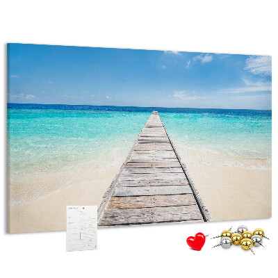 Cork board Tropical island