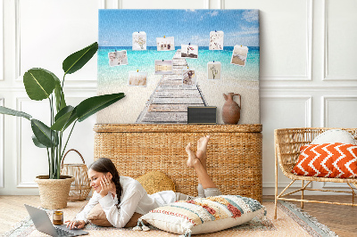 Cork board Tropical island