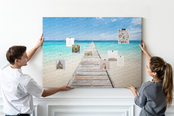 Cork board Tropical island