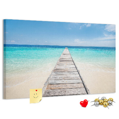Cork board Tropical island