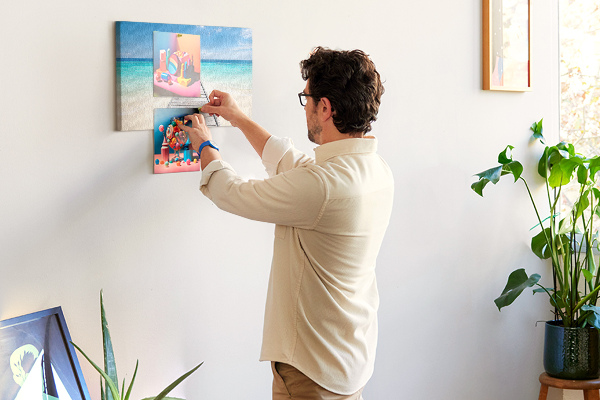 Cork board Tropical island