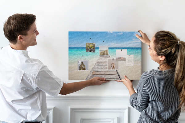 Cork board Tropical island