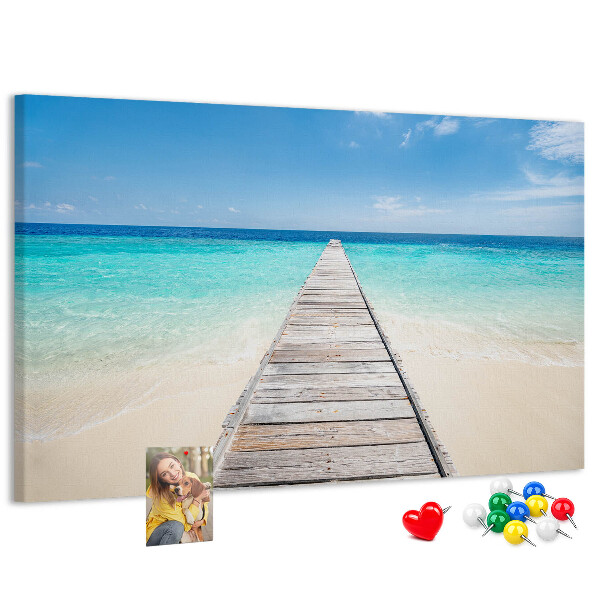 Cork board Tropical island