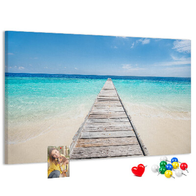 Cork board Tropical island