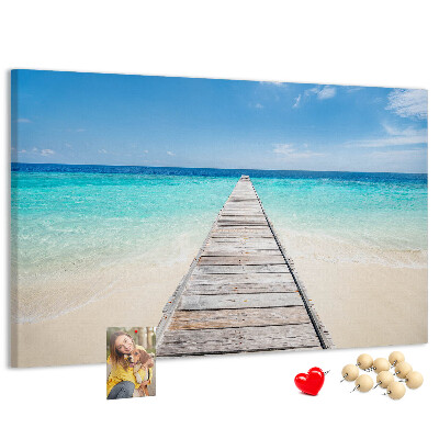 Cork board Tropical island