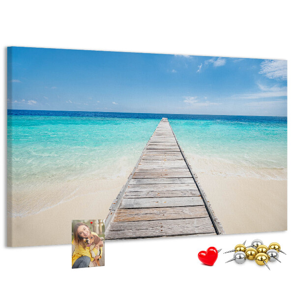 Cork board Tropical island