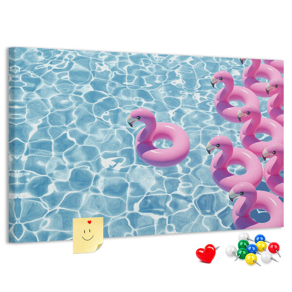 with dandelions and flamingos print