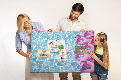 Cork board Dandelions flamingos