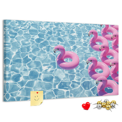 Cork board Dandelions flamingos
