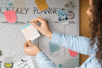Cork display board Cactus weekly planner