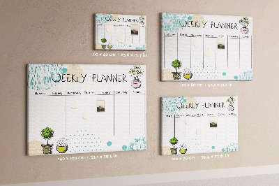 Cork display board Cactus weekly planner