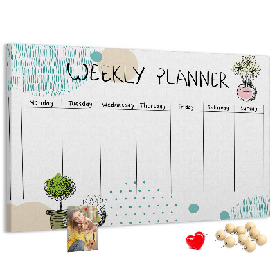Cork display board Cactus weekly planner