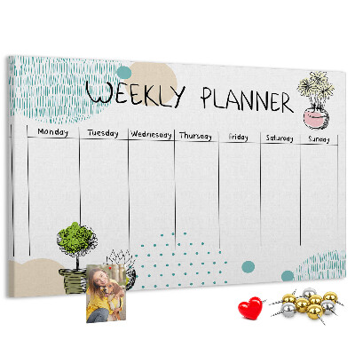 Cork display board Cactus weekly planner