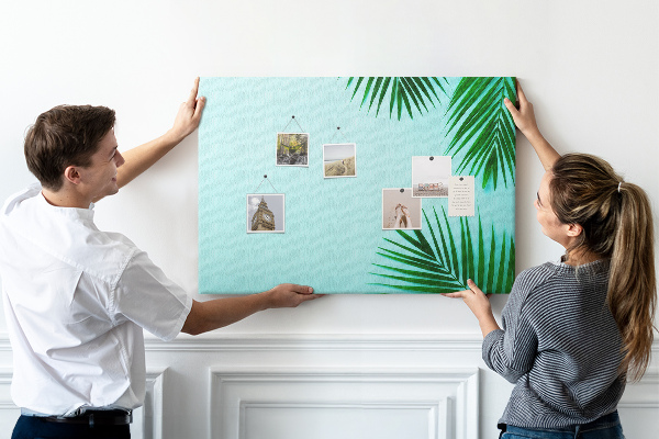 Cork display board Palm frame