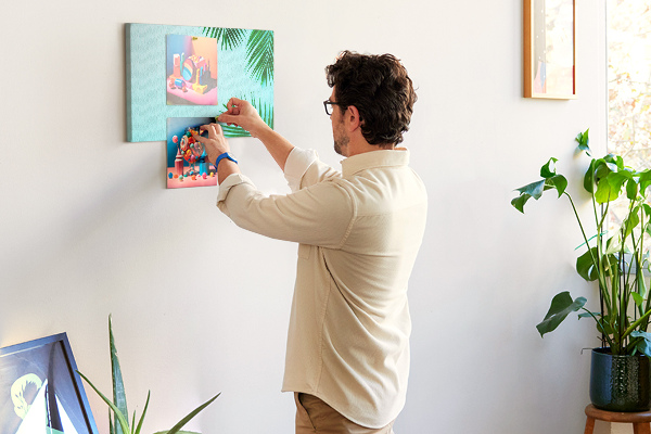 Cork display board Palm frame