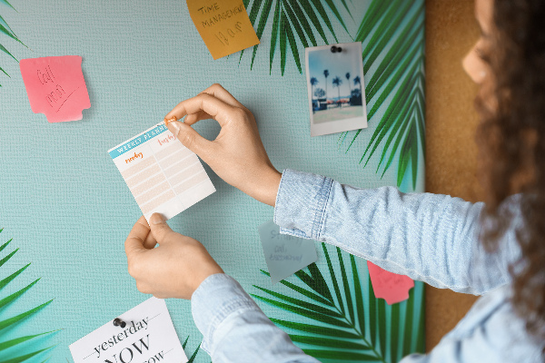 Cork board Tropical leaves