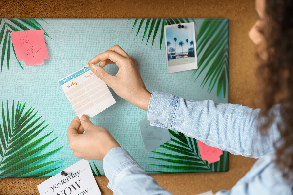 Cork board Tropical leaves