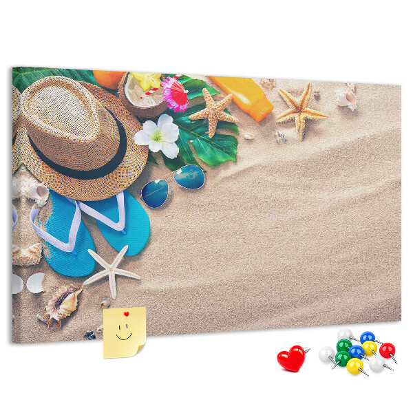 Cork memo board Exotic summer
