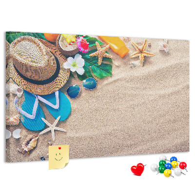 Cork memo board Exotic summer