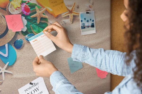 Cork memo board Exotic summer
