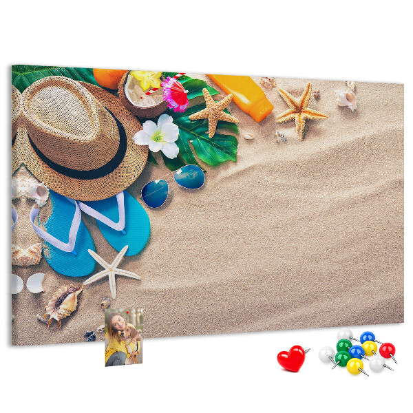 Cork memo board Exotic summer