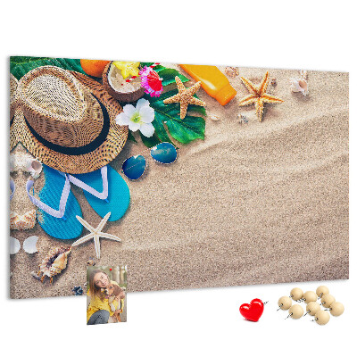 Cork memo board Exotic summer