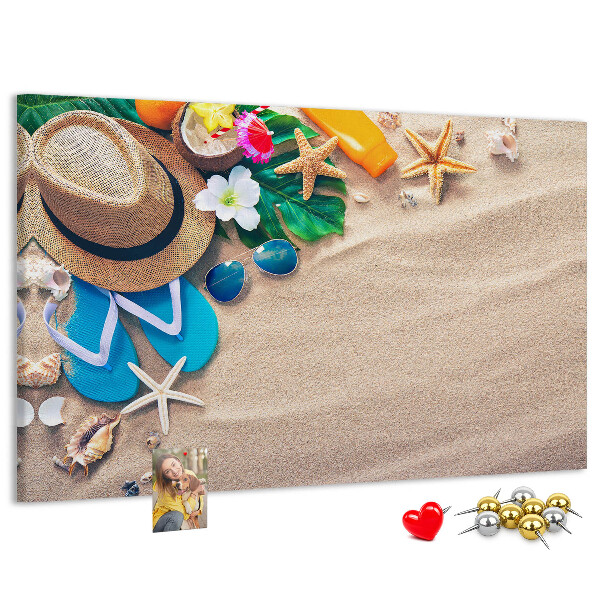 Cork memo board Exotic summer