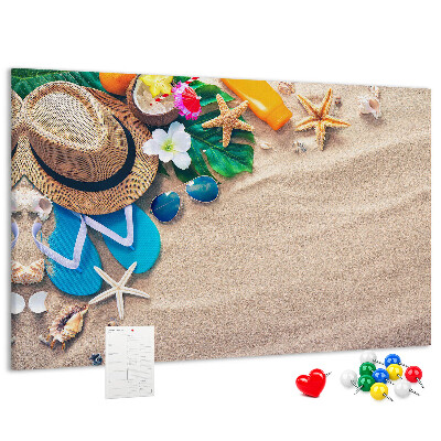 Cork memo board Exotic summer