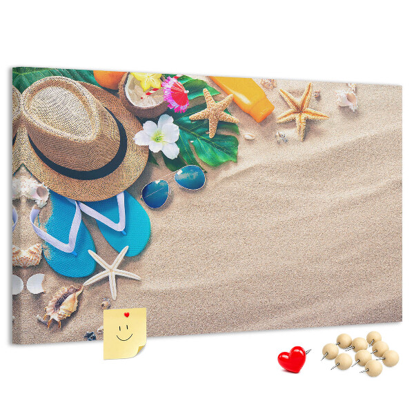 Cork memo board Exotic summer